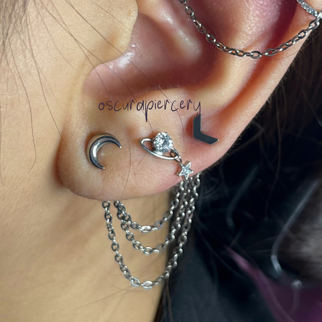 TRIPLE CHAIN ATTACHMENT | Implant Grade Titanium | Oscura Piercery