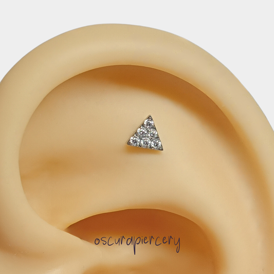 PAVED TRIANGLE | Implant Grade Titanium | Oscura Piercery