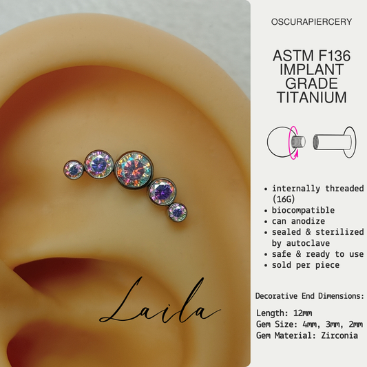 LAILA | Implant Grade Titanium | Oscura Piercery
