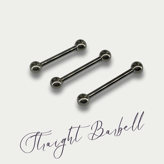 STRAIGHT PIERCING BARBELL | INDUSTRIAL PIERCING| TONGUE PIERCING | Implant Grade Titanium | Oscura Piercery