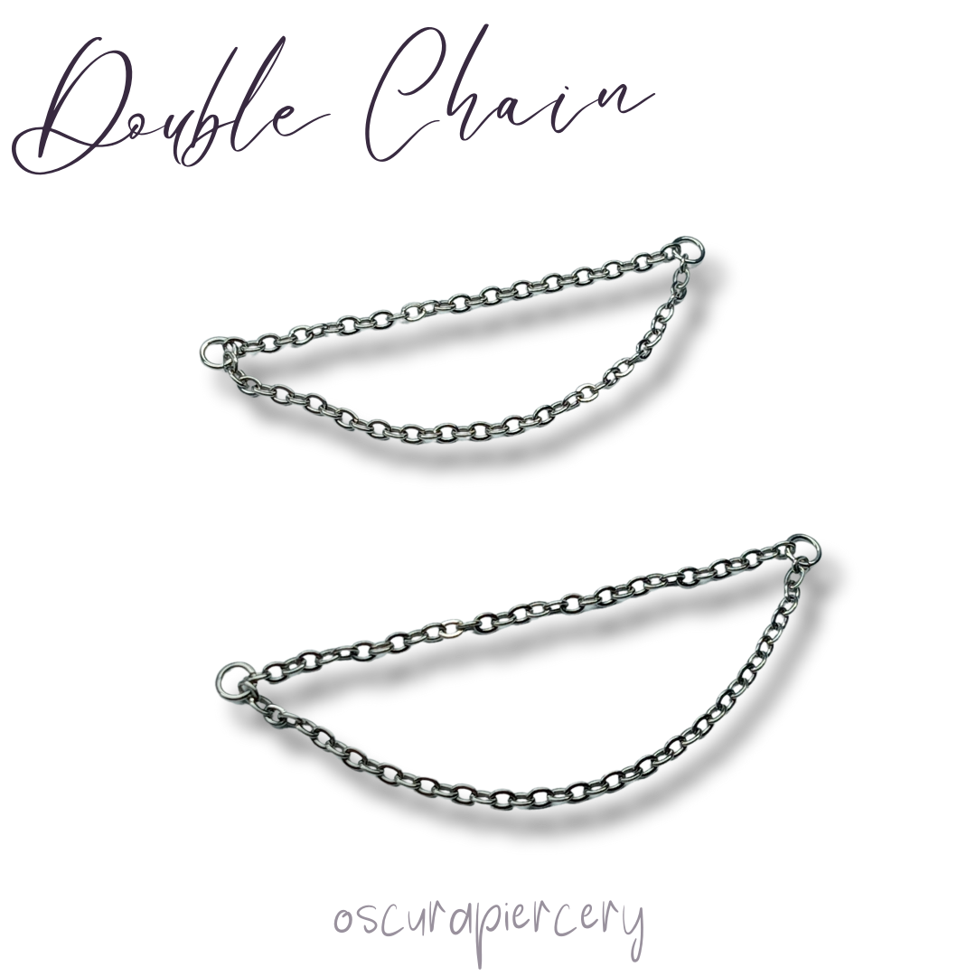 DOUBLE CHAIN ATTACHMENT | Implant Grade Titanium | Oscura Piercery
