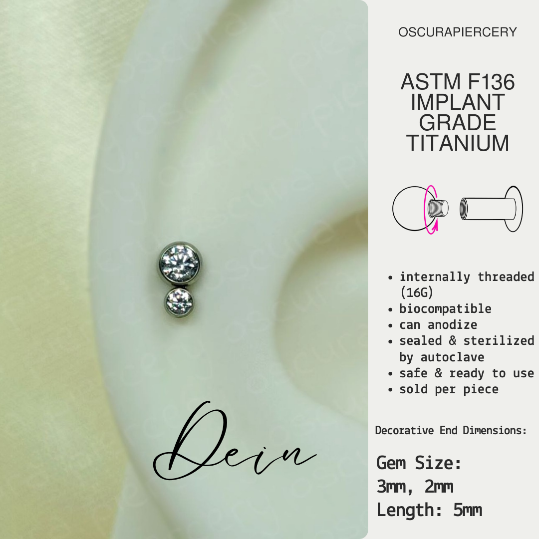 DEIN | Implant Grade Titanium | Oscura Piercery