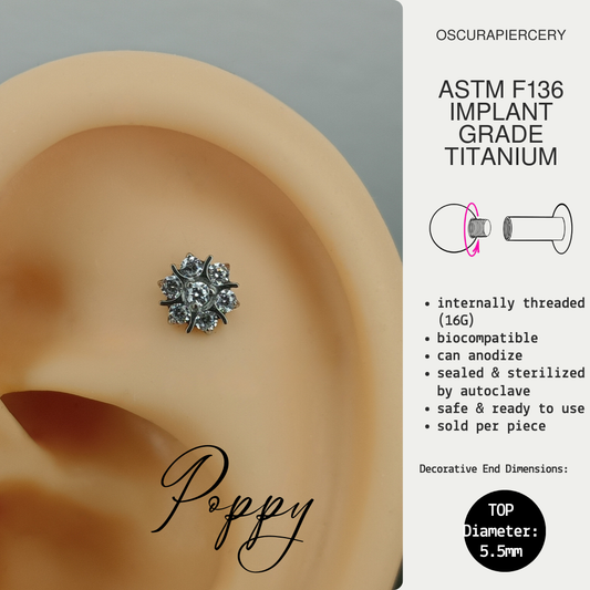 POPPY | Implant Grade Titanium | Oscura Piercery