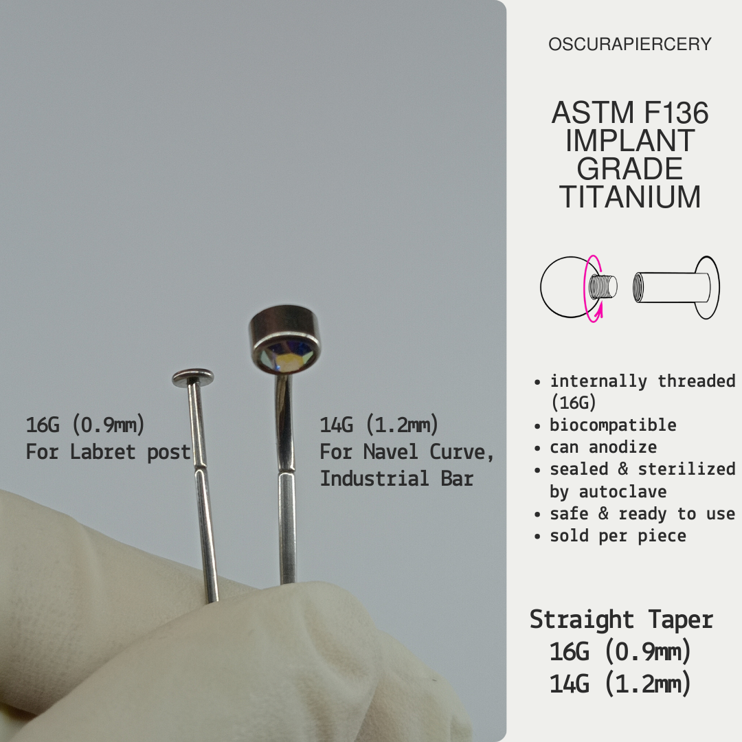 INSERTION TAPER | Implant Grade Titanium | Oscura Piercery | PERSONAL USE ONLY