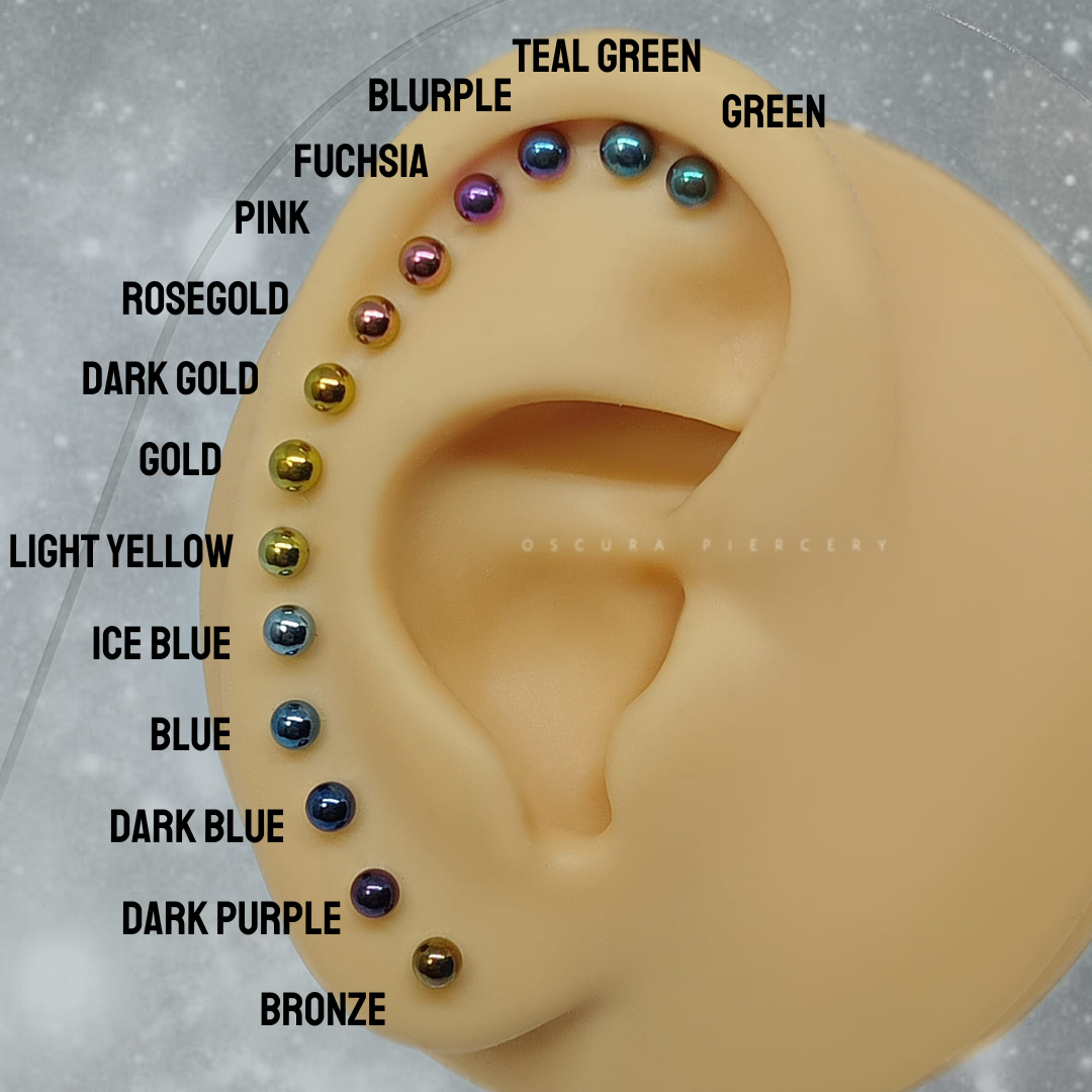 SHAPES | Moon | Star | Lightning | Heart | Implant Grade Titanium | Oscura Piercery