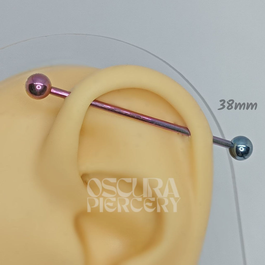 INDUSTRIAL PIERCING BARBELL | Implant Grade Titanium | Oscura Piercery