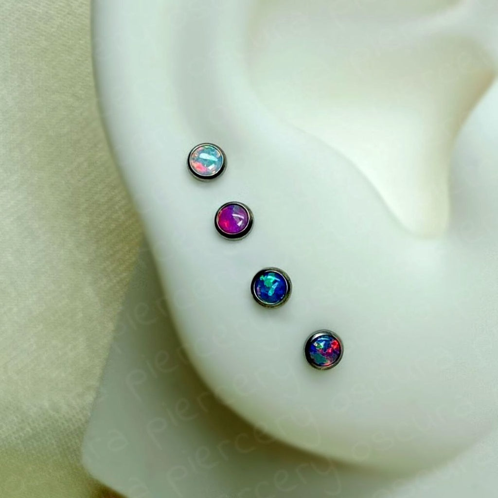 OPAL CABOCHON | Implant Grade Titanium | Oscura Piercery