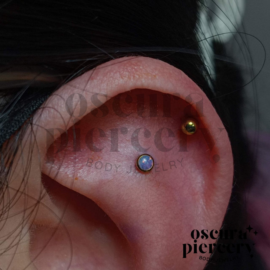 OPAL CABOCHON | Implant Grade Titanium | Oscura Piercery