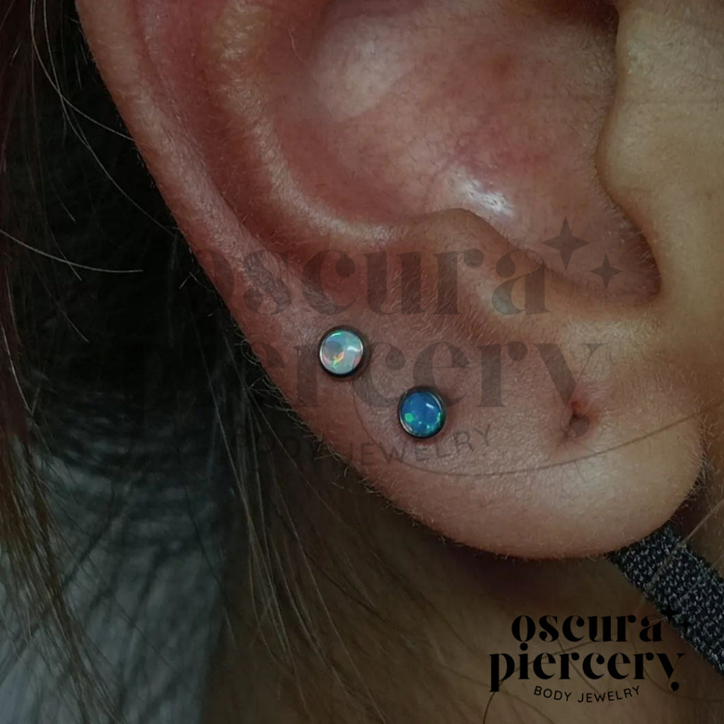 OPAL CABOCHON | Implant Grade Titanium | Oscura Piercery