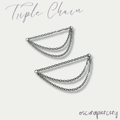 TRIPLE CHAIN ATTACHMENT | Implant Grade Titanium | Oscura Piercery