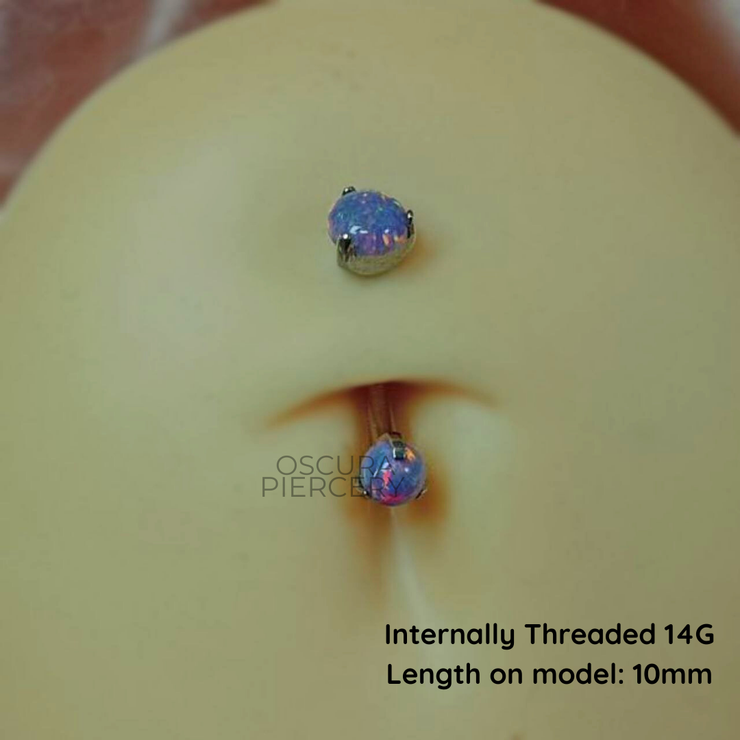 OPAL NAVEL CURVE | Implant Grade Titanium | Floating Navel Piercing