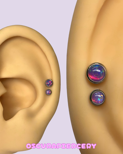 OPAL CABOCHON  | Implant Grade Titanium | Oscura Piercery