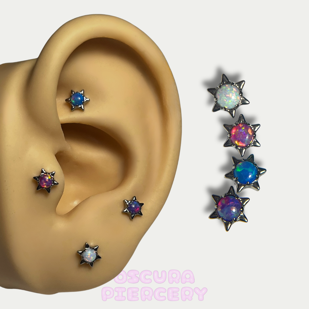 ROBI OPAL CABOCHON | Implant Grade Titanium | Oscura Piercery