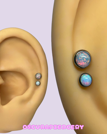OPAL CABOCHON  | Implant Grade Titanium | Oscura Piercery
