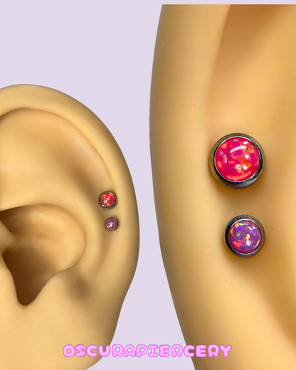 OPAL CABOCHON  | Implant Grade Titanium | Oscura Piercery