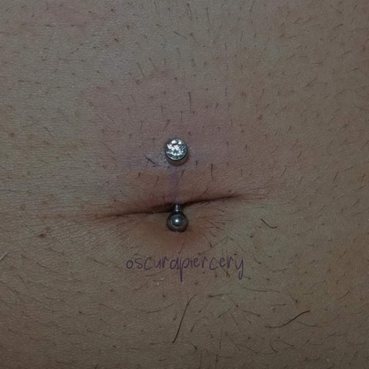 YZA NAVEL CURVE | Implant Grade Titanium | Oscura Piercery | Floating Navel Piercing