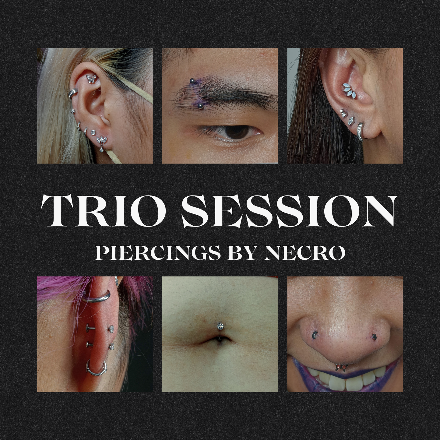 TRIO SESSION | Piercings by Necro