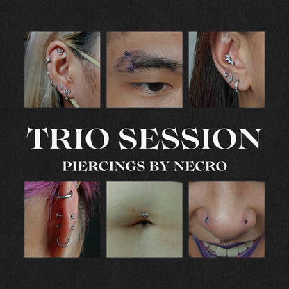 TRIO SESSION | Piercings by Necro