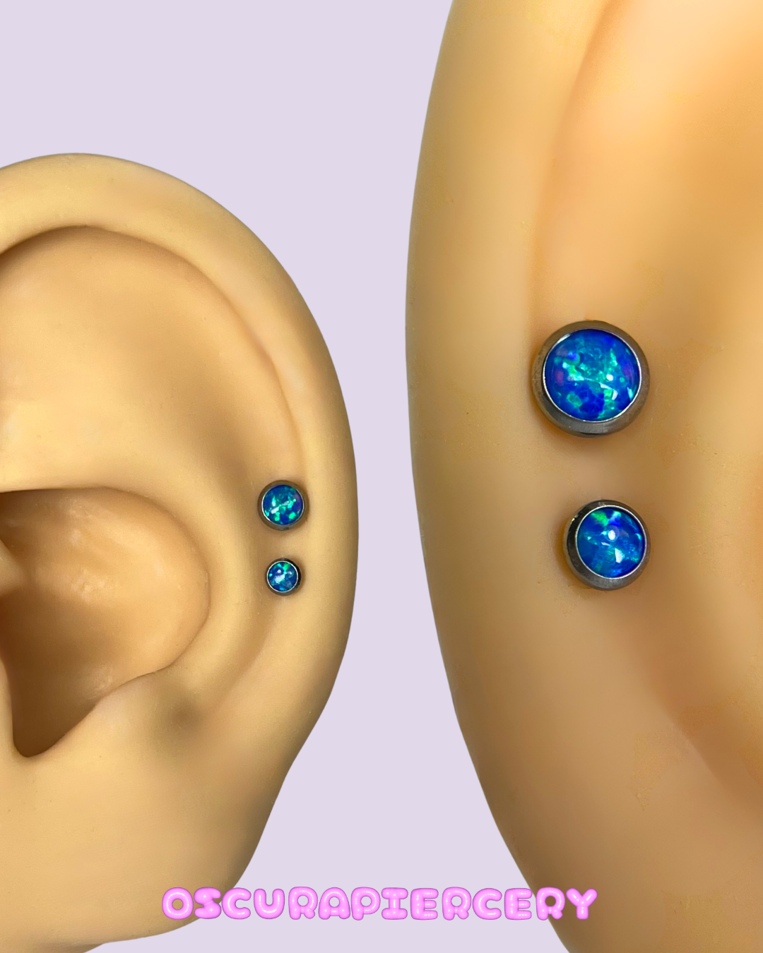 OPAL CABOCHON  | Implant Grade Titanium | Oscura Piercery