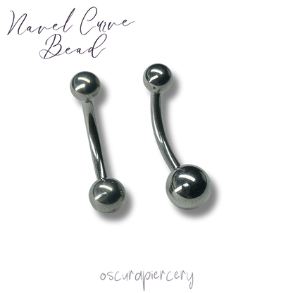 NAVEL CURVE BEAD | Implant Grade Titanium