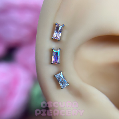 ALMA BAGUETTE CUT | Implant Grade Titanium | Oscura Piercery