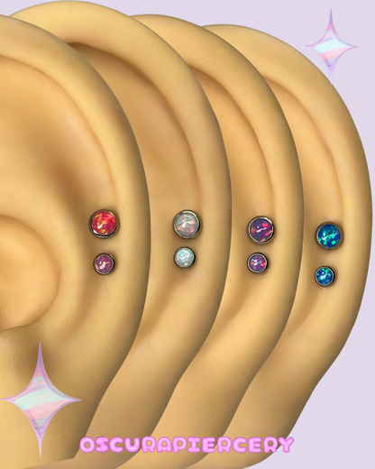 OPAL CABOCHON  | Implant Grade Titanium | Oscura Piercery