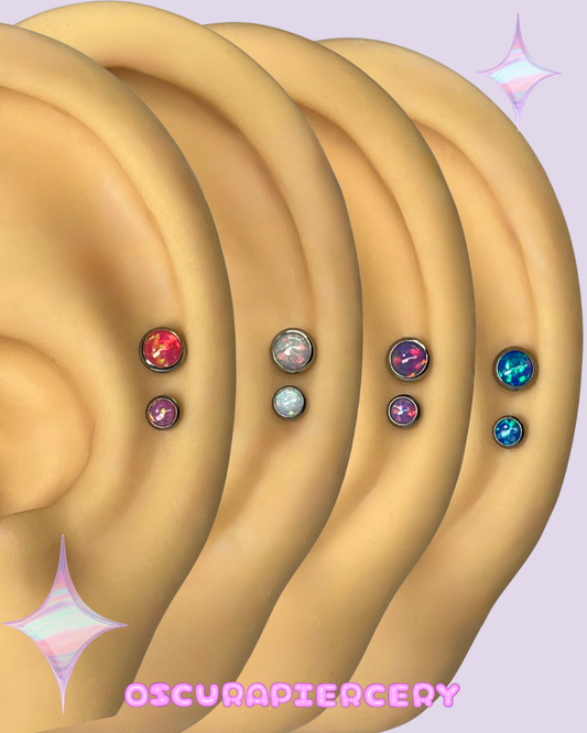 OPAL CABOCHON  | Implant Grade Titanium | Oscura Piercery
