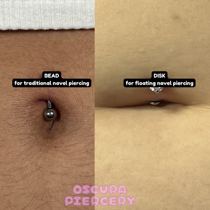 BEAD NAVEL CURVE | Implant Grade Titanium | Oscura Piercery