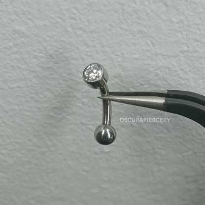 YZA NAVEL CURVE | Implant Grade Titanium | Floating Navel Piercing