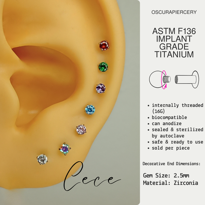 CECE ROUND PRONG | Implant Grade Titanium