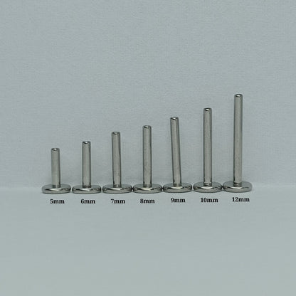 FLATBACK LABRET | CURVED BARBELL 16G | Implant Grade Titanium