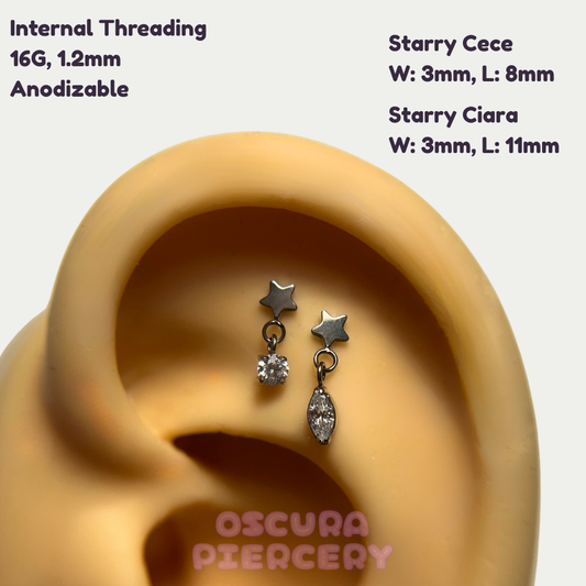 STARRY DUET | Implant Grade Titanium | Oscura Piercery